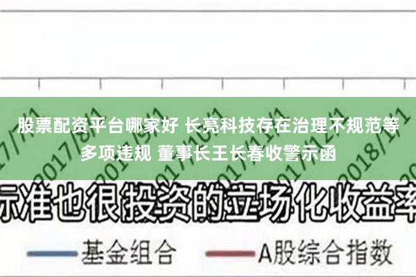 股票配资平台哪家好 长亮科技存在治理不规范等多项违规 董事长